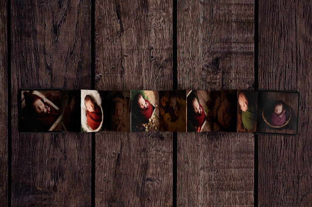 Accordion Mini Books open in the studio