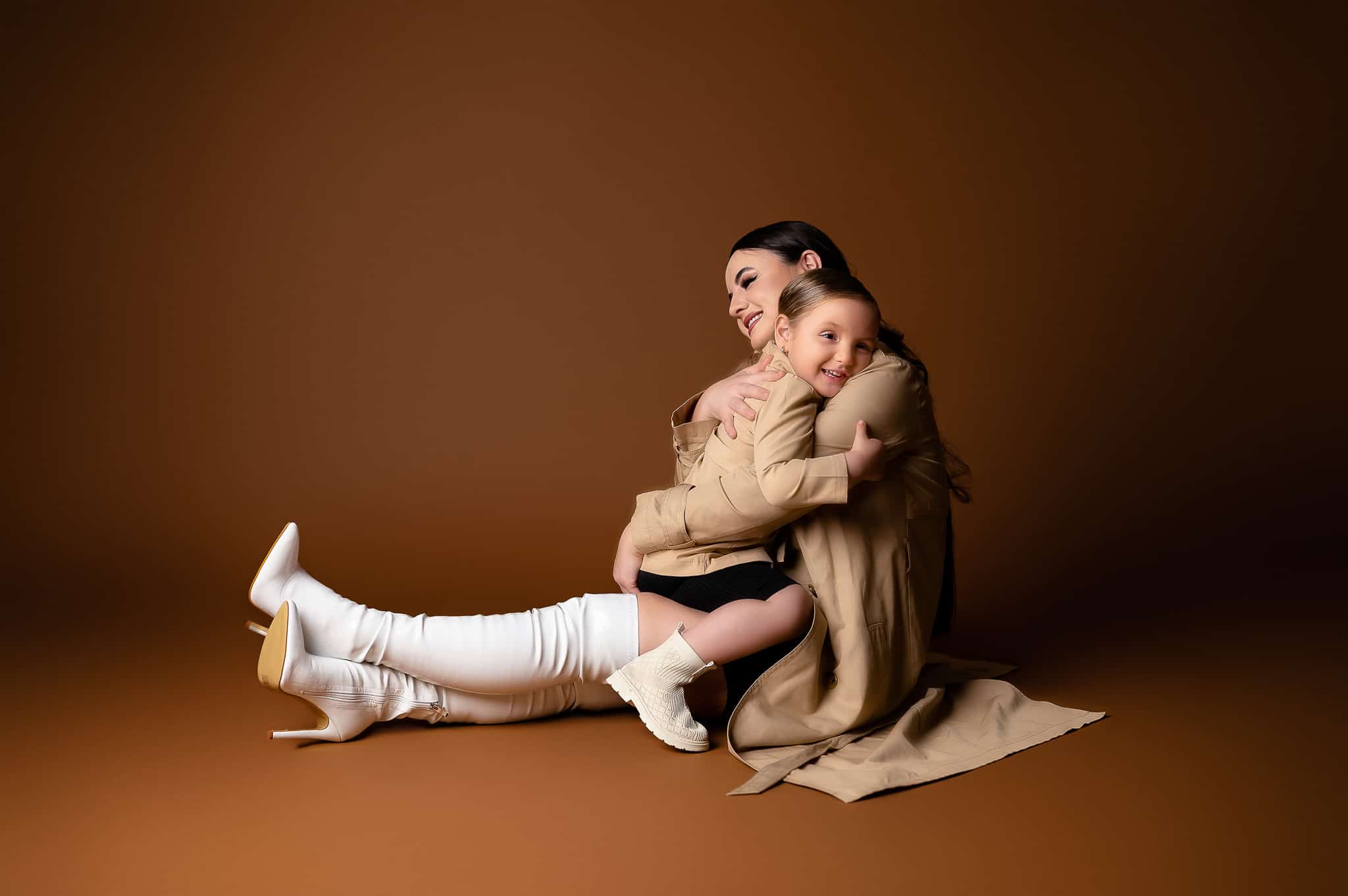 Parents with kids family photography studio session Northampton