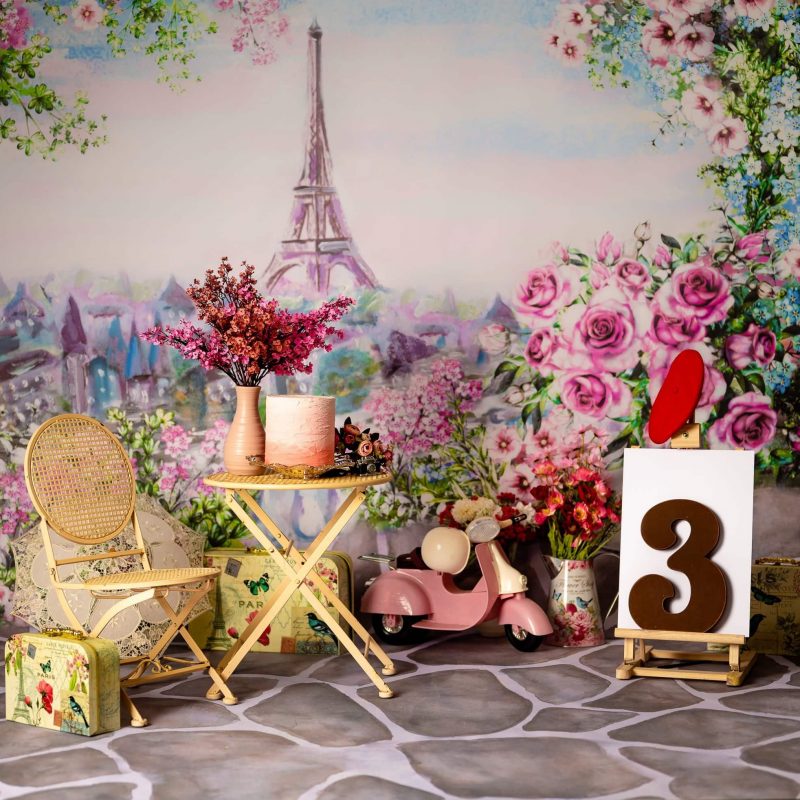 paris theme for little ladys elegant photoshoots