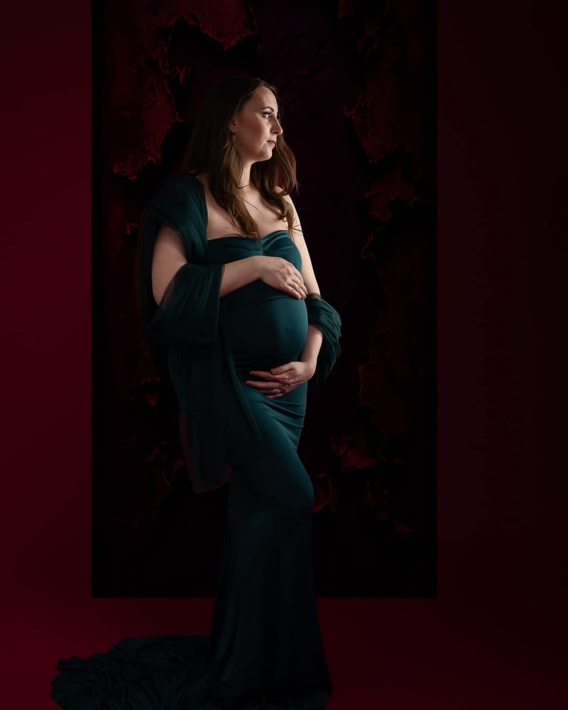 Professional maternity photography dress with stretchy fabric