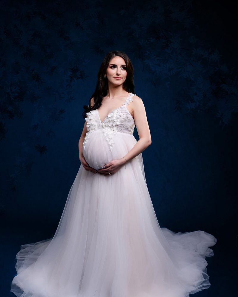 Beautiful maternity session dress suitable for all trimesters