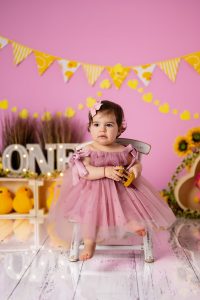 Cake smash session with toys