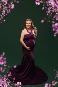 Maternity photoshoot capturing elegance and confidence