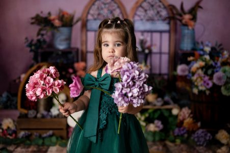 glower girl in the studio