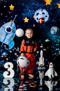 stars theme over the moon photoshoot