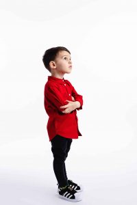 Children's portrait photography studio session