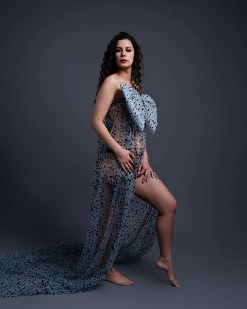 Premium quality maternity photography gown with adjustable fit