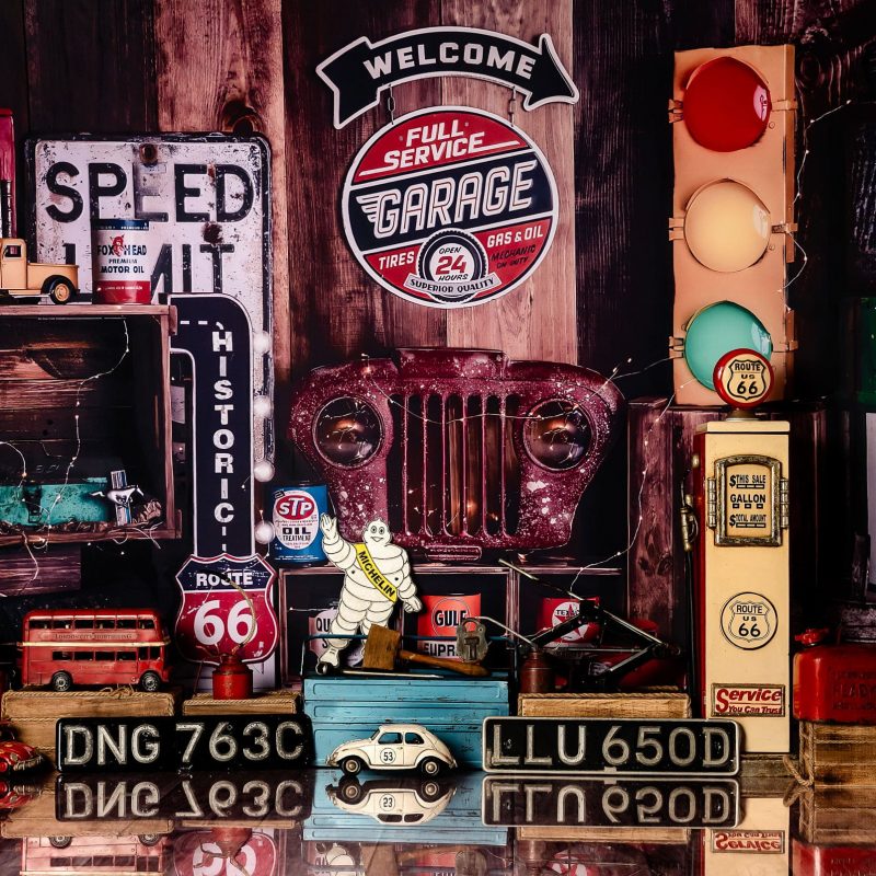 mecanic setup for cake smash photos