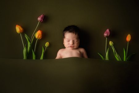 Newborn photography session professional portrait