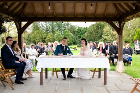 Wedding ceremony wide angle shot Milton Keynes photographer Wedding ceremony wide angle shot Milton Keynes photographer